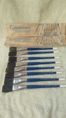 N.O.S. GRUMBACHER # 6661 Artist/Art Brushes ( 1''). Lot of 8.  UNUSED