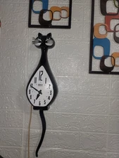 Rare Spartus Here Kitty Kitty Black Tuxedo Kitty. Fully Functional.