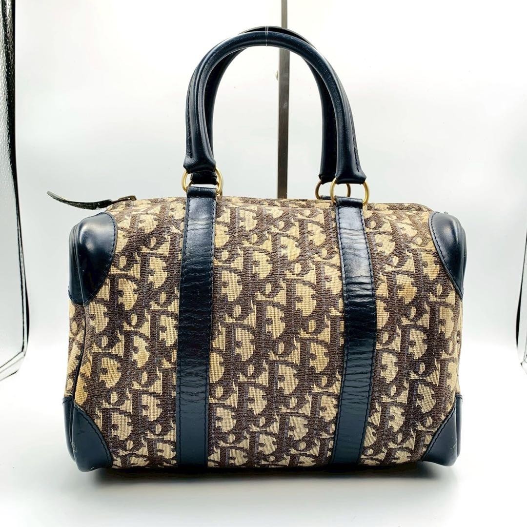 Dior Trotter Canvas Mini Boston Bag Y2K Vintage Crossbody Purse