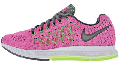 Nike Womens Air Zoom Pegasus 32 Sneaker Pink Pow Volt Ghost Green Black 11.5 NEW
