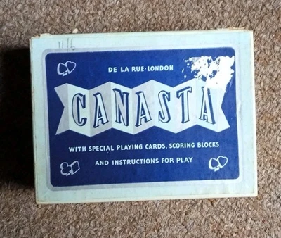 Vintage Canasta Card Game De La Rue Original Box Two Card Decks Complete VGC - Image 1 of 3