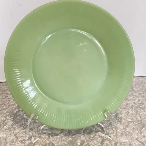 VTG FIRE KING OVEN WARE JADEITE JANE RAY 9” RIBBED DINNER PLATE