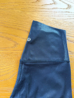 Lululemon align pant Black shine  High Rise Ankle Leggings Size 4 25 inch