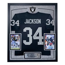 Bo Jackson Autographed Los Angeles Raiders Jersey Framed BAS Signed Vegas