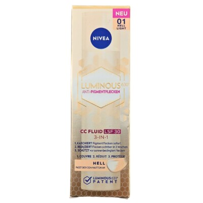 NIVEA Luminous 630 Anti-Pigmentflecken CC Fluid LSF 30 für helle Hauttöne 40ml