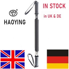 HAOYING Power Twister Bar Arm Strength Trainer Chest Expander (Black 20kg-110kg)