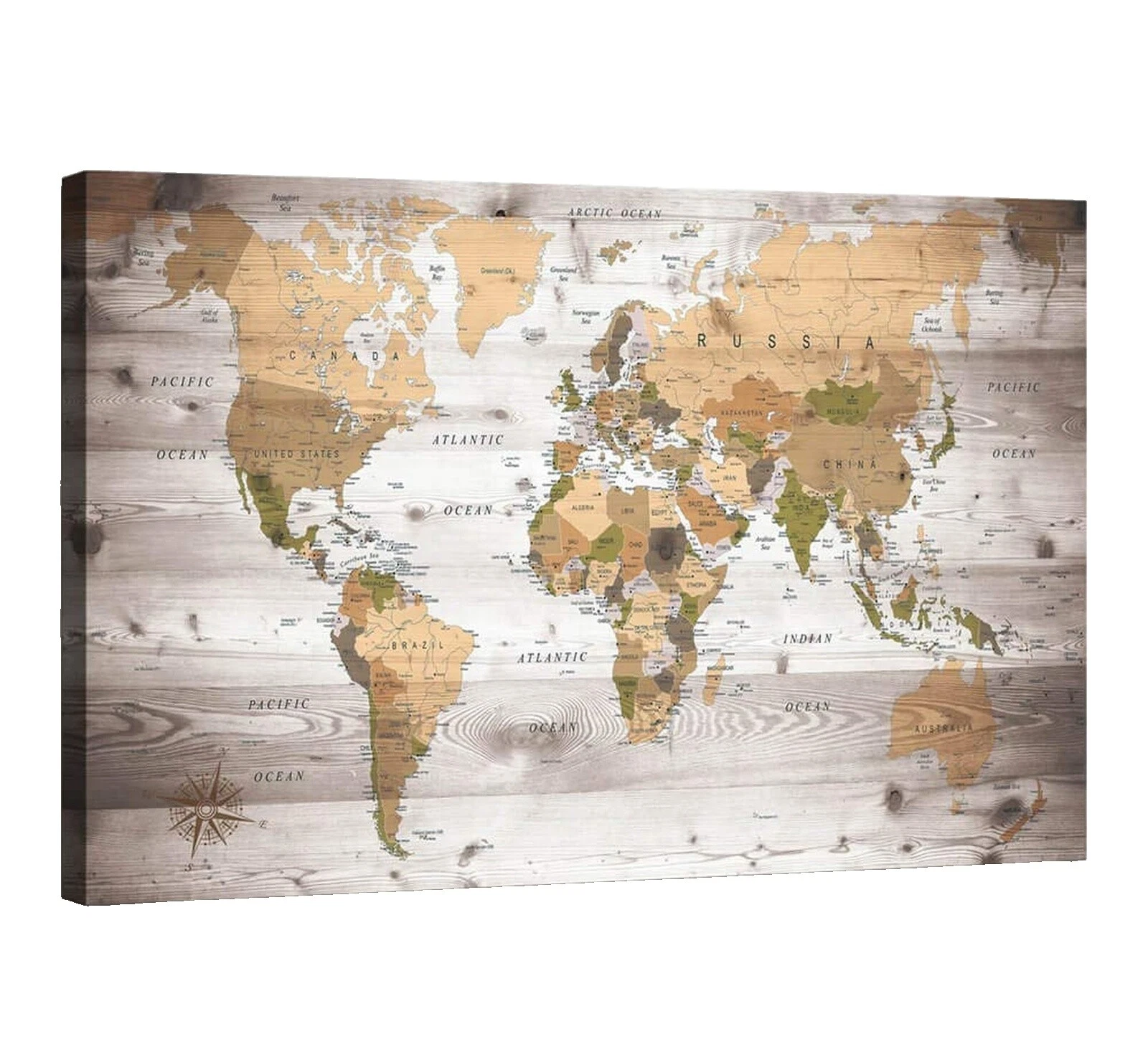 World Map Vintage/Retro Home Décor Posters