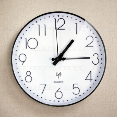 Funkuhr 30cm Wanduhr Ohne Tickgeräusche Modern Funkwanduhr Lautlos - Main Image