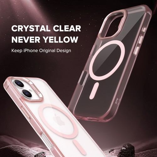 For Apple iPhone 16 Plus Ultra Clear Hard Back PC & TPU Edge MagSafe Cover Case - Foto 27 di 43