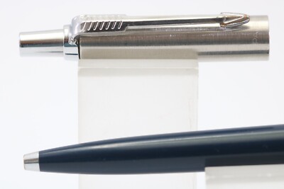 Vintage (c1970-78) Parker Jotter dunkelblau Kugelschreiber, CT (neue Mine montiert)