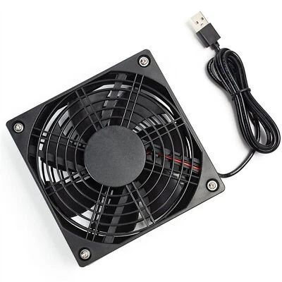 Ventilateur USB 120 mm, 2 500 tr/min, silencieux, pour routeur, modem, câble, dé - Photo 1/4