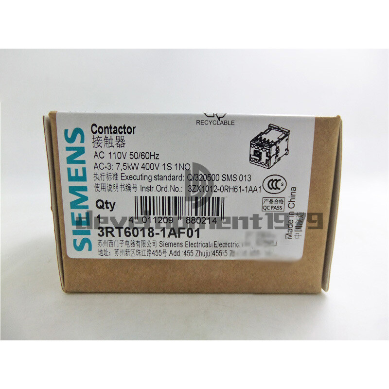 ONE New Siemens 3RT6018-1AF01 AC110V Contactor