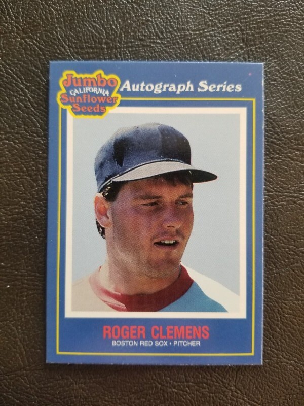 ROGER CLEMENS 1990 JUMBO CALIFORNIA SUNFLOWER SEEDS #18 BOSTON RED SOX