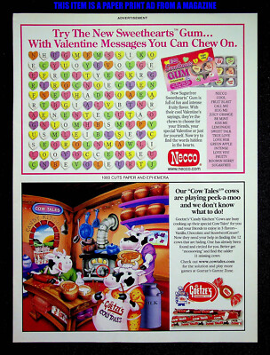 Necco Sweethearts Gum Cow Tales Goetze's Candy 2005 Print Magazine Ad Poster