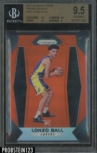 2017 Panini Prizm Basketball Prizm Orange Lonzo Ball #289