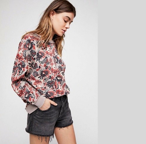 FREE PEOPLE Go On Get Floral Oversized 