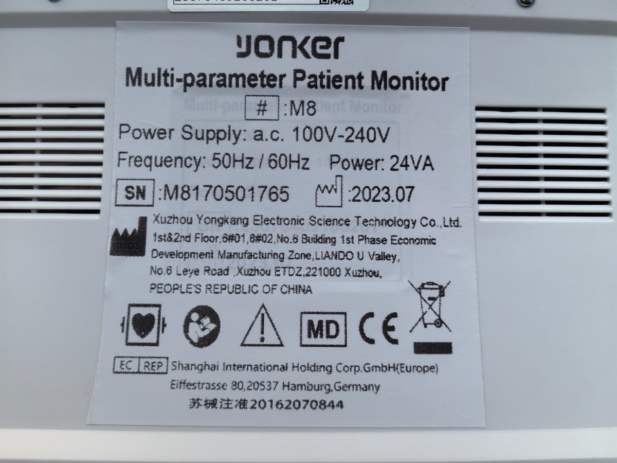 Monor per segni vali da 8 a 6 parametri ECG/NIBP/PR Monor per segni vali da 8 a 6 parametri ECG/NIBP/PR