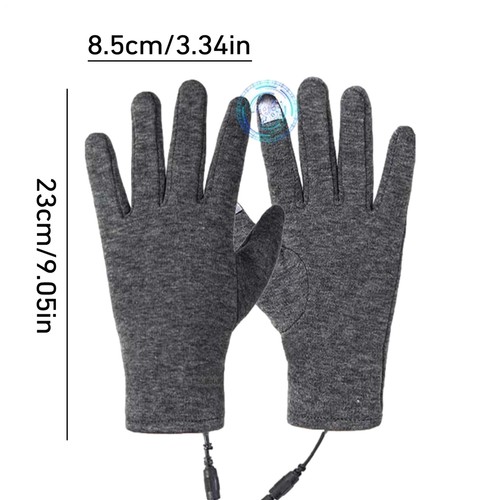 Winter Electric Heated Gloves Rechargeable Battery Hand Warm Windproof Thermal - Picture 3 of 6