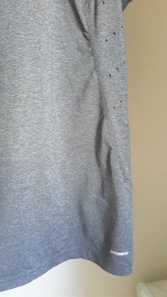 Champion Duo Dry Men's L Gray/Red Athletic T-Shirt USA Logo  Short Sleeve EUC - Image 4 of 4