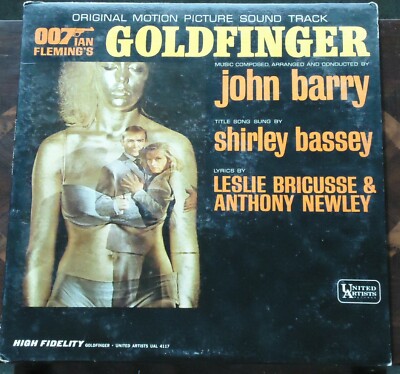 James Bond Goldfinger LP Record United Artists UAL 4117 Original Pressing 