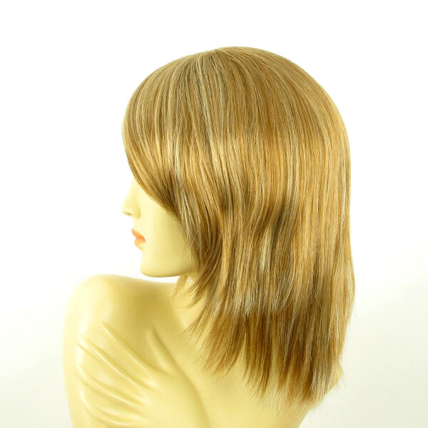 Perruque mi-longue YRIS F27613 reflets blond cuivré et clair prestige
