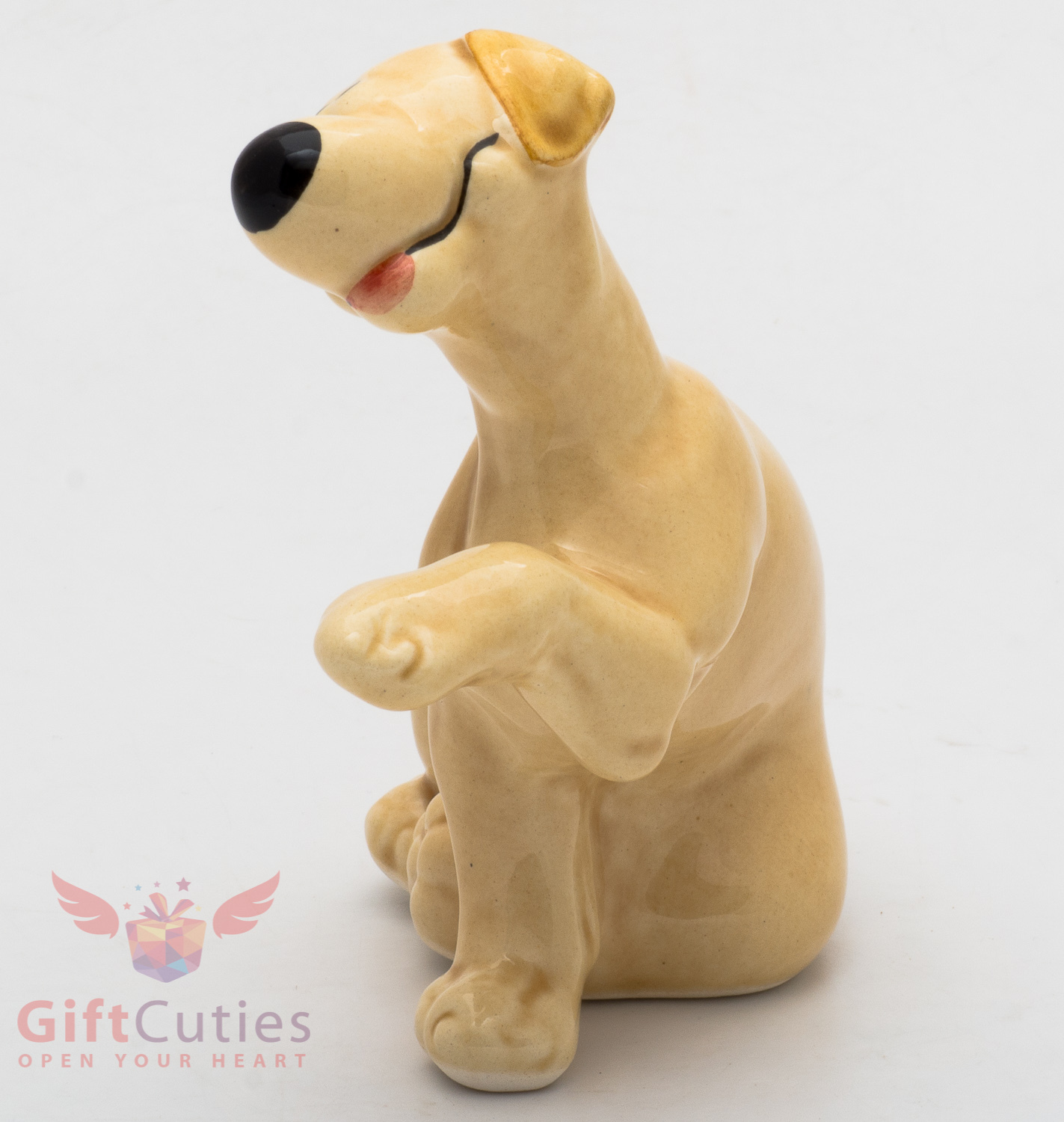 Porcelain Figurine of the Labrador Retriever begging for food dog