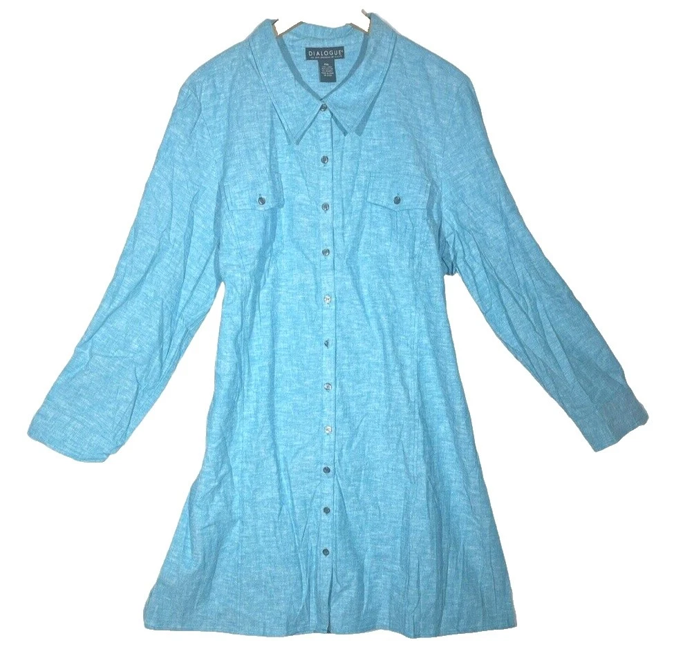 Linen Petites Shirt Dresses