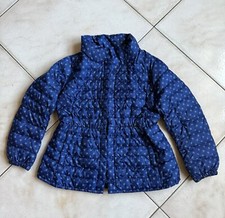 Uniqlo Little Girls Ultra Light Down Button Down Jacket Size 3-4 Navy Blue