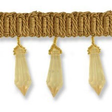 Single Faceted Hexagon Drop Bead Trim On Braid 70mm