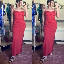 VTG ARIANNA by Rachel Kaye RED Party Dress w SIDE SLITS