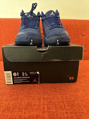 NIKE AIR JORDAN 12 RETRO DEEP ROYAL BLUE SIZE 6.5Y (153265-400) | eBay