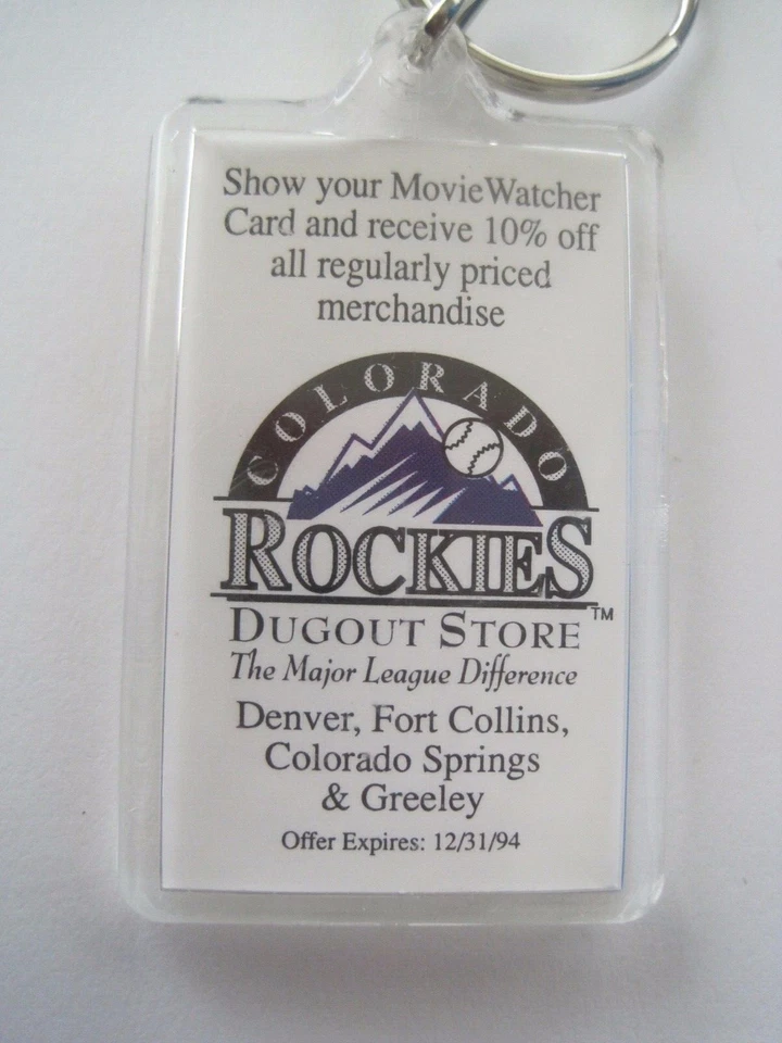 Colorado Rockies Plastic Keychain 1994 Vintage - Image 2 of 3