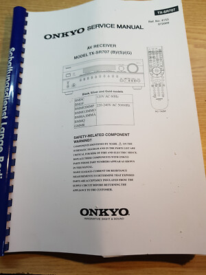 Original ONKYO TX-SR707 Stereo Receiver .