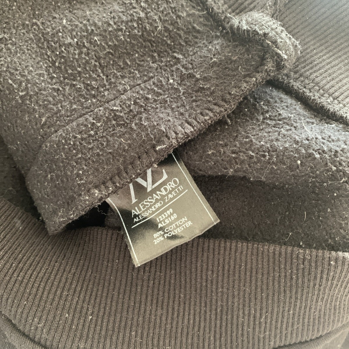 Alessandro Zavetti Mens Black Balloon Print Hoodie Jumper Sweater