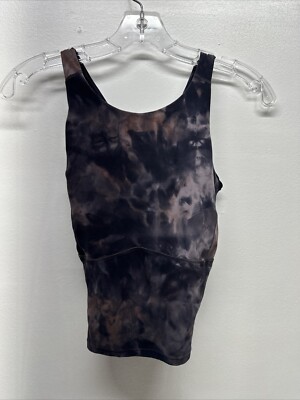 Lululemon Key to Balance Padded Tank Top Diamond Dye Graphite Pink Pastel Size 4