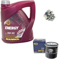 MotoröL ÖLfilter SM160 5W30 4 Liter + ÖLablassschraube FüR Suzuki Alto Swift