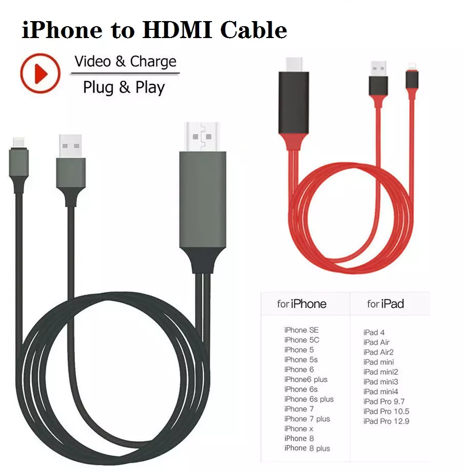 Hdmi Cable Adapter Hdtv Iphone, Hdmi Cable Iphone Tv