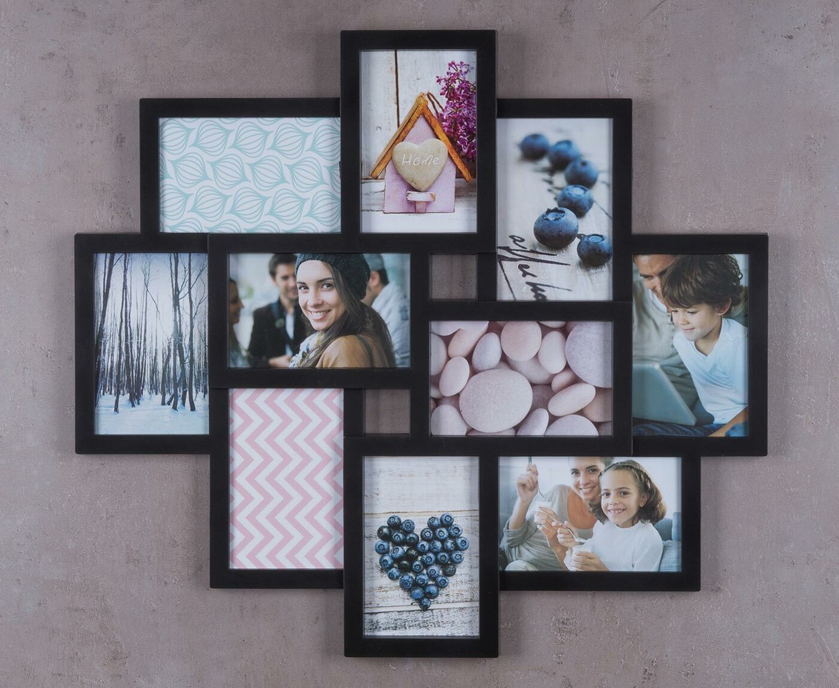 Levandeo Cornice Portafoto Collage 50 X 55 Cm, Bianco, 10 - Foto 2