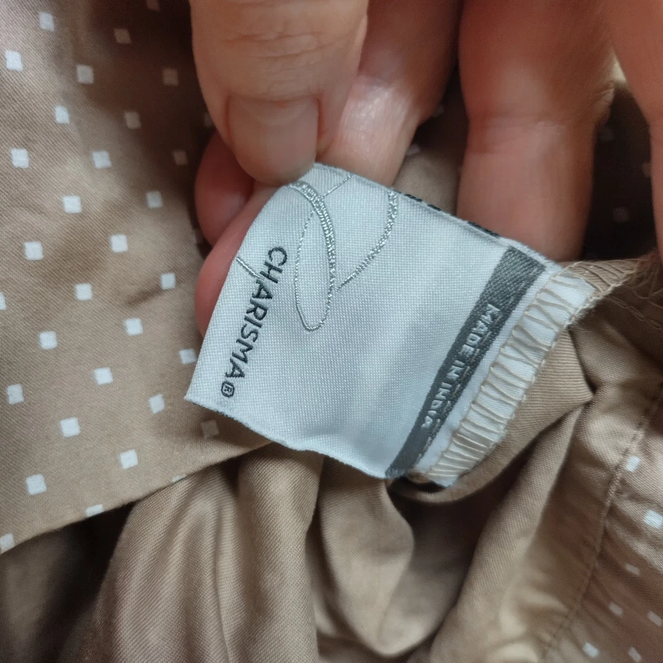 Charisma Hudson Dots King Pillowcase Polka Cottage Neutral 100% Cotton Sateen - Image 4 of 4