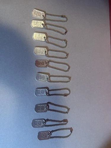 GIJOE Lot of (10) Dog Tags Hasbro Reproductions! All Near Mint Condition! LOOK!