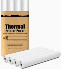 4 Rolls A4 Thermal Printer Paper 8.5x11" for M08F M832 M834 Portable Printer