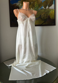 NWT La Perla Ivory Silk Lace Nightgown / Panty / Slip Set, sz L *$929*