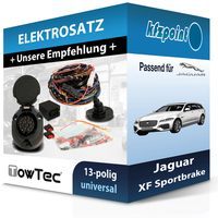 FüR Jaguar Xf Sportbrake 07.2017-Jetzt Towtec E-Satz 13Polig Universell Neu