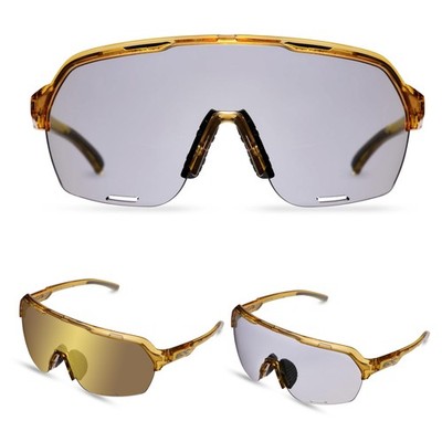EOC SkyShift Color Mirrored Photochromic Transition Sports Sunglasses (Skyshift