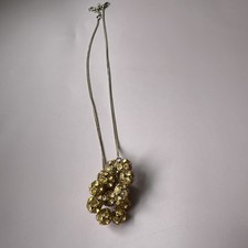 J. Crew Crewcuts Bronze Crystal Beaded Necklace Circle Of Spheres Interlocked