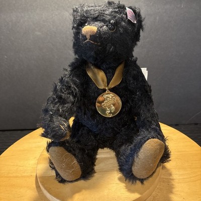 STEIFF 2014 SCHWARTZ BLACK TEDDY BEAR BUTTON EAR PAPER LABEL LED OF YEAR