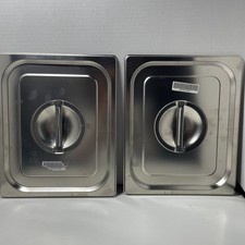Chafing Dish Half Pan Lids Used  2 Pieces