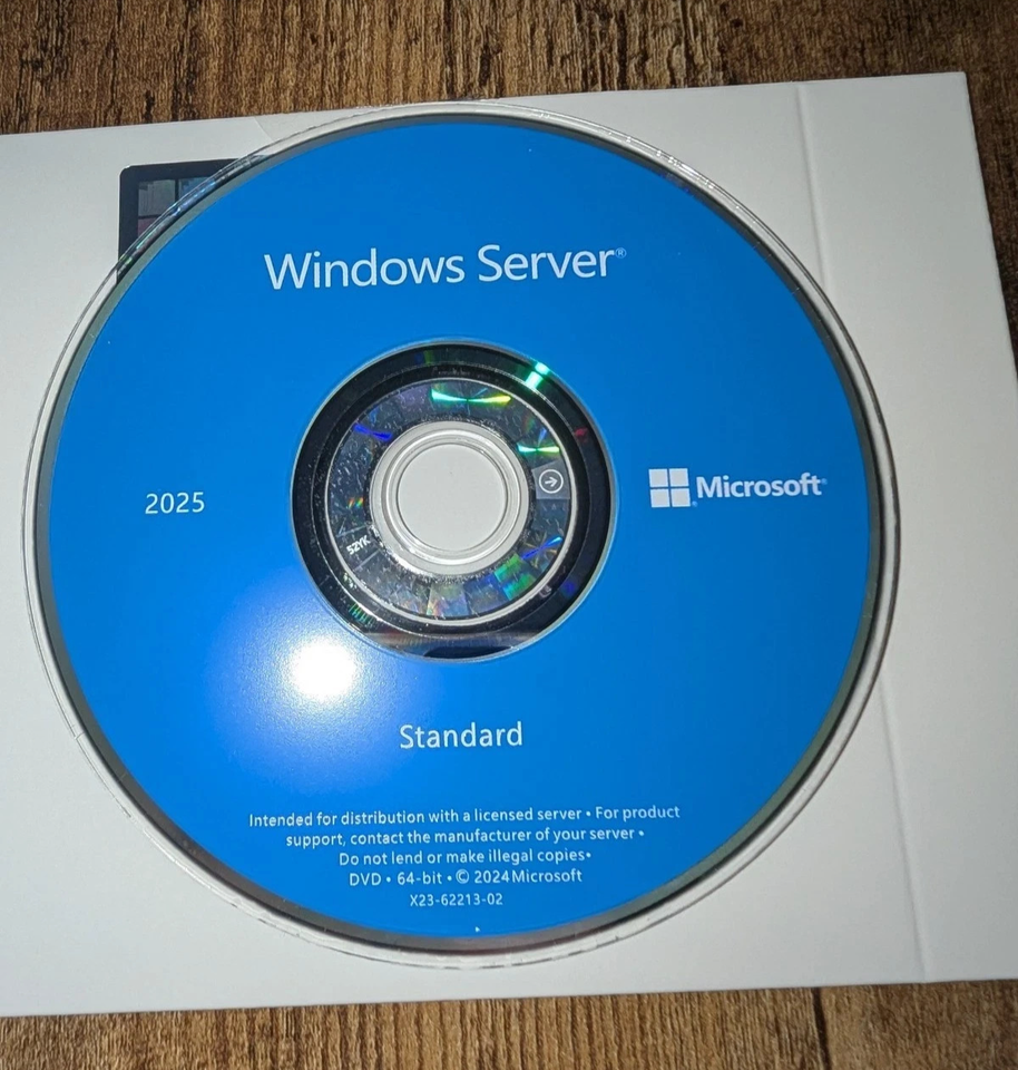 Microsoft Windows Server 2025 Standard Edition - 16 Core License - DVD ...