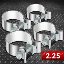 4Pcs 2.25" T409 Stainless Steel Narrow Band Muffler Exhaust Pipe Clamp Sleeves