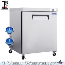 29" Commercial Undercounter Refrigerators 8 Cu.Ft with Smooth Casters ETL  DOE